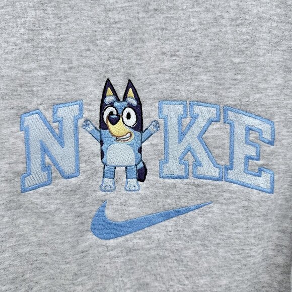 Nike Bluey HOODIE Embroidered Adult Unisex Hooded Sweatshirt - Picture 2 of 5
